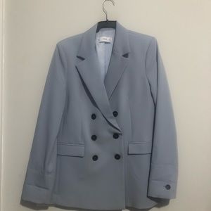 Mango Structured Suit Blazer, Blue, 6